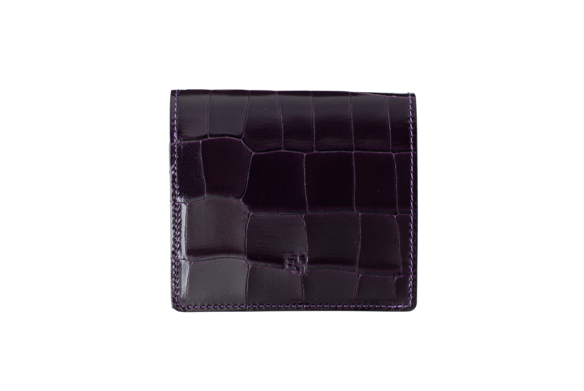 エポイ（Epoi）タイルのBOX小銭入れ付二つ折り財布 レディースミニ財布グレープパープル