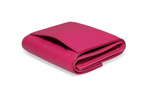 Epoi(エポイ)ラグーンのレディース中BOX二つ折り財布 フューシャピンクのポケット