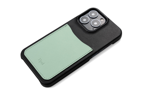 EpoiエポイノットシリーズのiPhone13カバーケース（スマホケース）ミント×ブラック