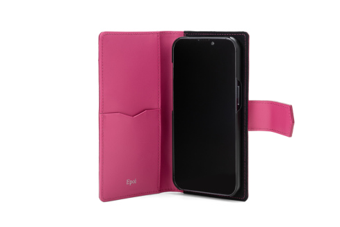 Epoi（エポイ）リツラグーンのiPhone13手帳型ケース フューシャピンク