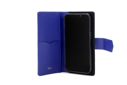 Epoi（エポイ）リツラグーンのiPhone13手帳型ケース ブルー