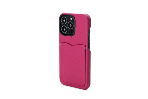 Epoi（エポイ）ラグーンのiPhone13Pro背面カバーケース フューシャピンクのサイド
